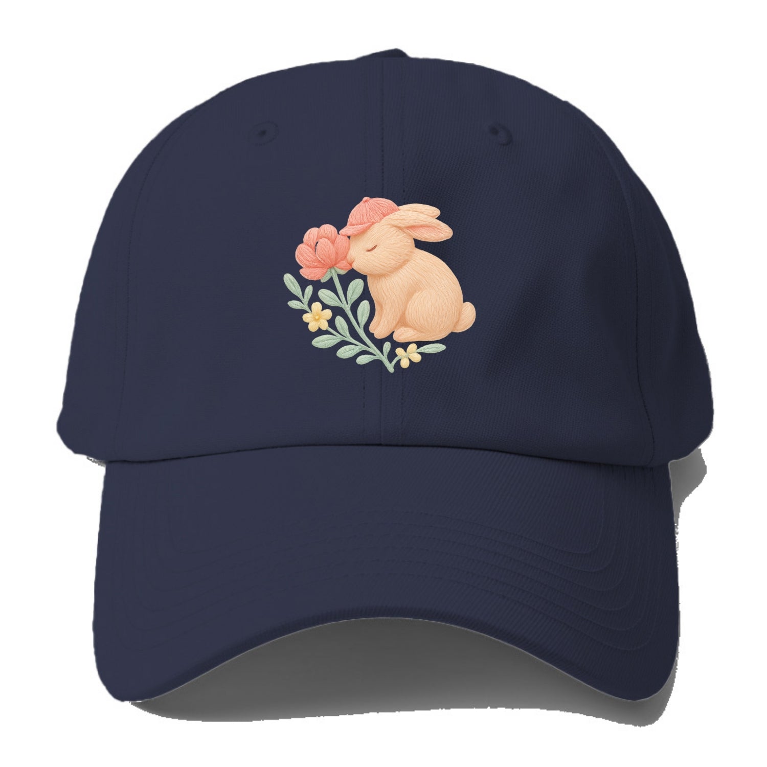 Peach Bunny - Baseball Cap For Big Heads - Twilight Navy(Blue)