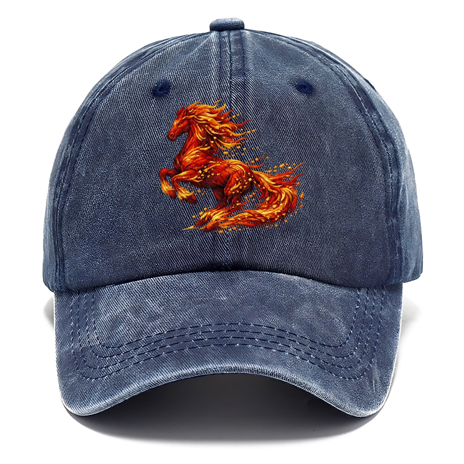 EMBER RISING | Sparks forming into horse shape | Particles of fire | Energy - Classic Cap - Twilight Navy(Blue)