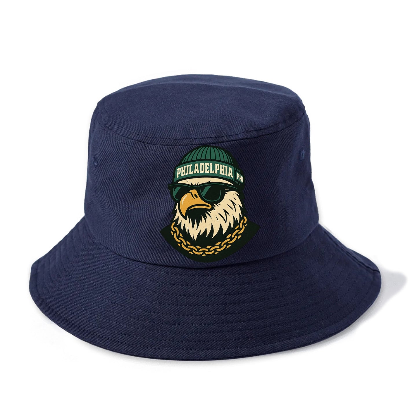 "eagle" "philadelphia" "phi" "green" "us East" - Bucket Hat - Twilight Navy(Blue)
