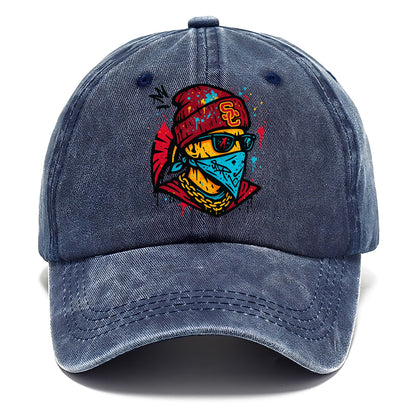 Los Angeles Trojan wearing USC beanie with SC patch - Classic Cap - Twilight Navy(Blue)
