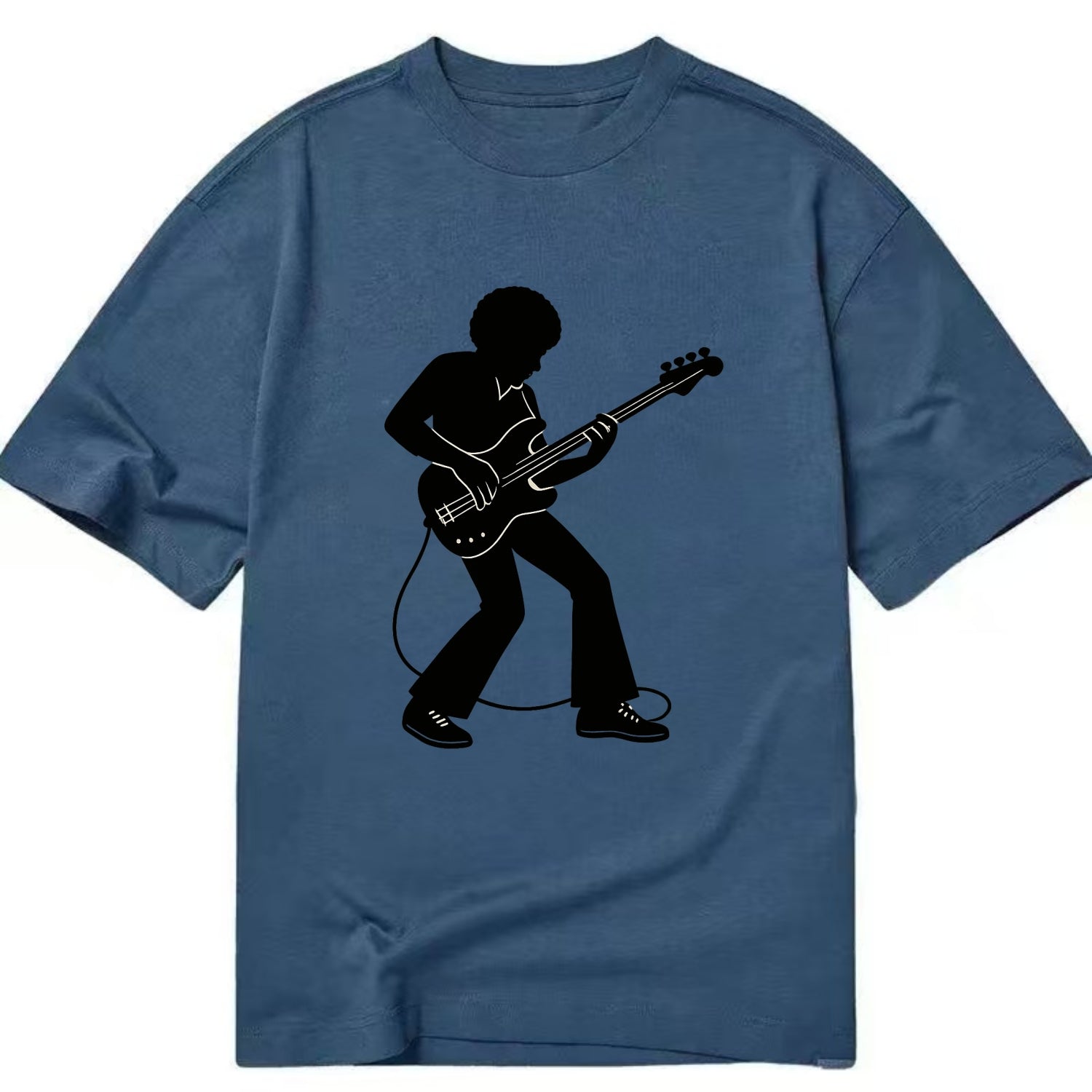 Bass guitarist slap technique - Classic T-shirt - Twilight Navy(Blue)