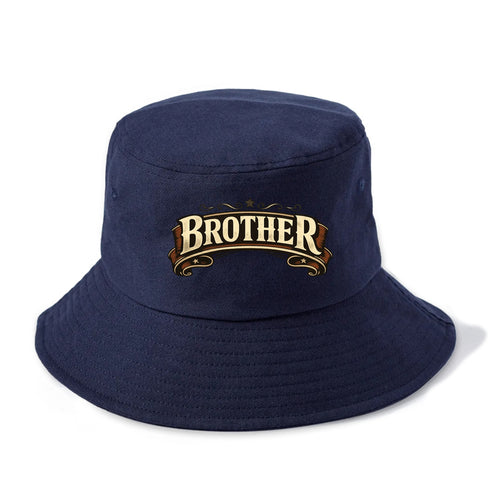 Bold typography design - BROTHER - male bond, brotherhood - Bucket Hat
