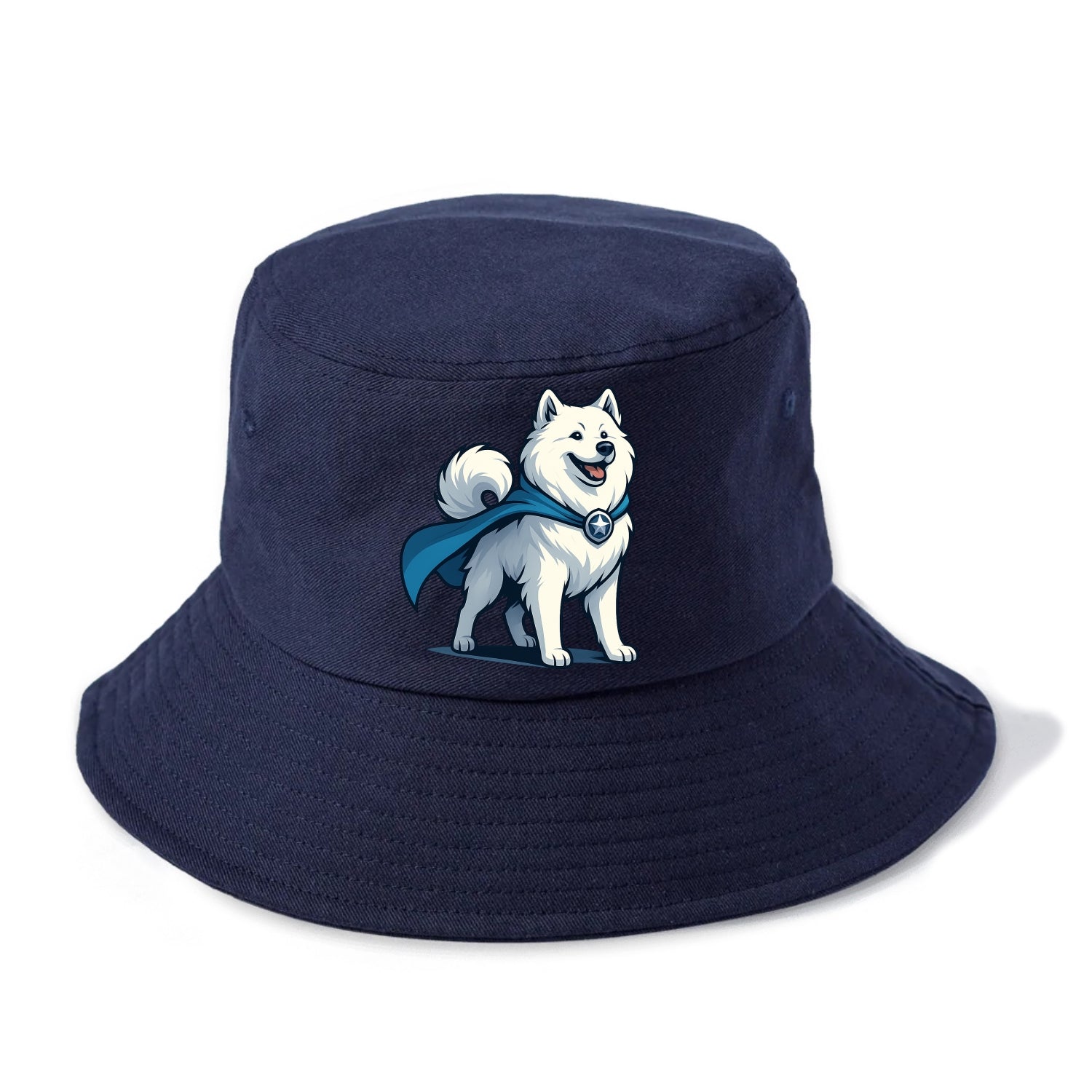 Samoyed Winter Hero  - Bucket Hat - Twilight Navy(Blue)