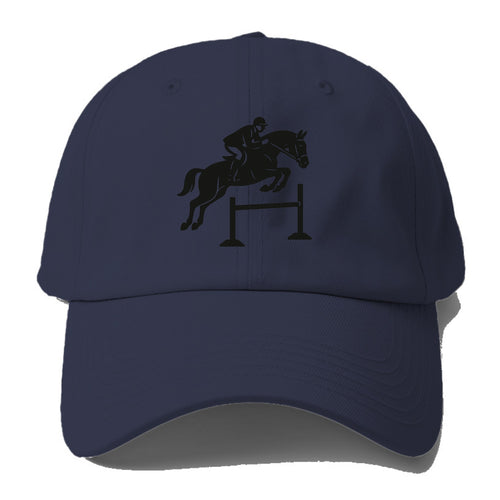 Equestrian jumping over obstacle - Baseball Cap For Big Heads