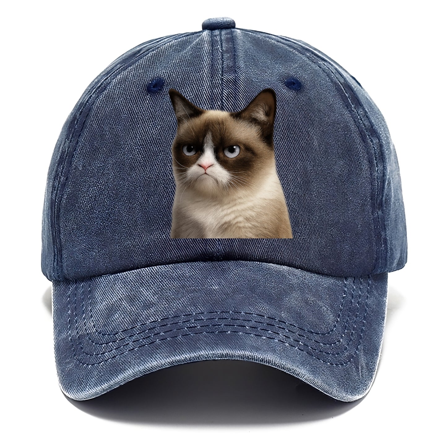 Grumpy Cat Expression  - Classic Cap - Twilight Navy(Blue)