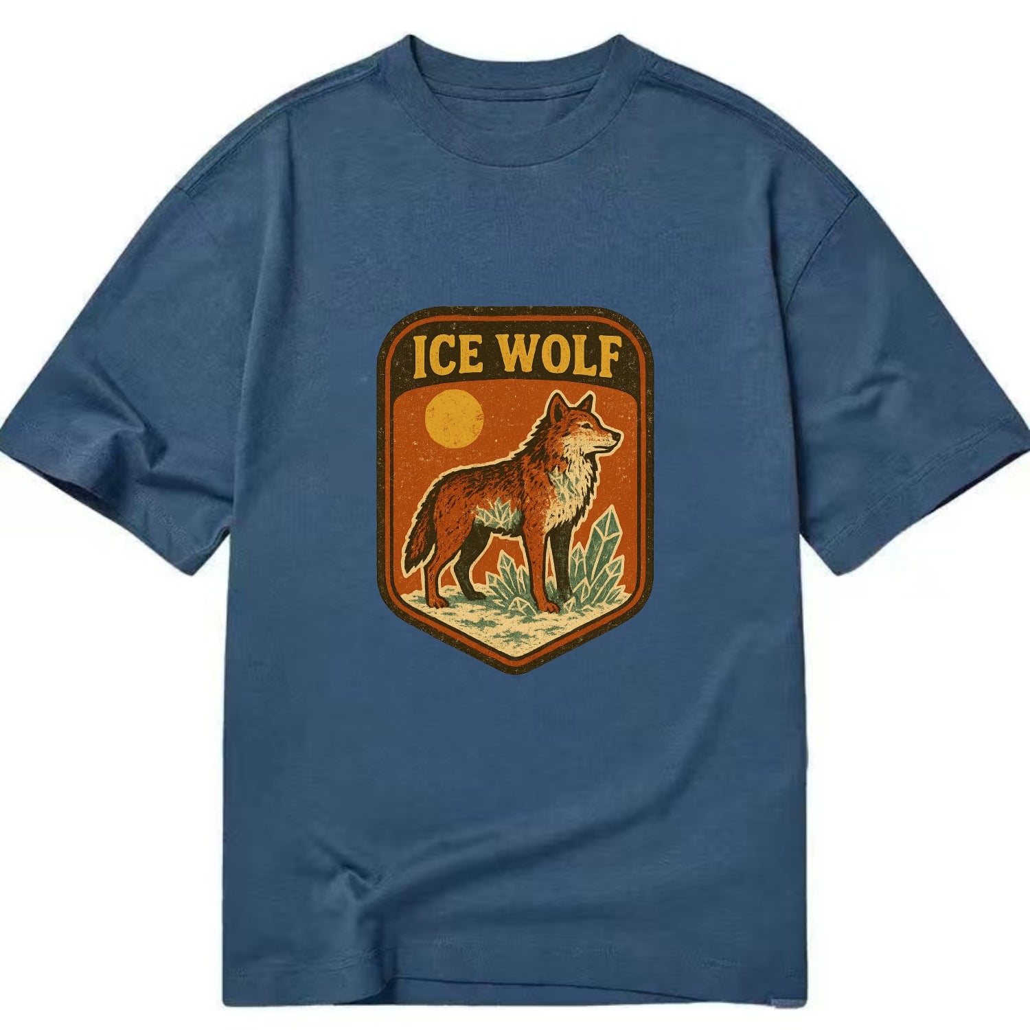 Ice Wolf Crystal  - Classic T-shirt - Twilight Navy(Blue)