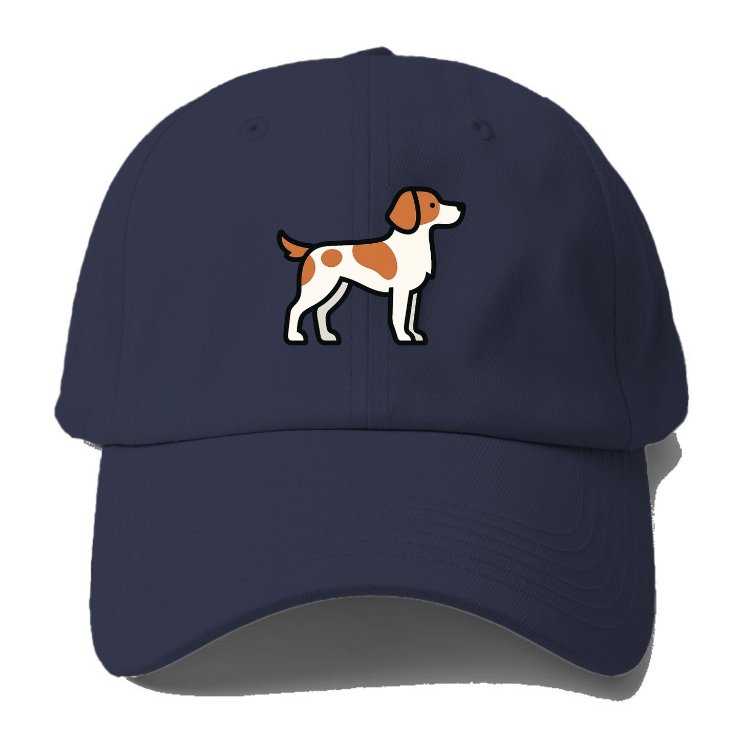 Brittany Spaniel - Orange and white flat side profile - Baseball Cap - Twilight Navy(Blue)