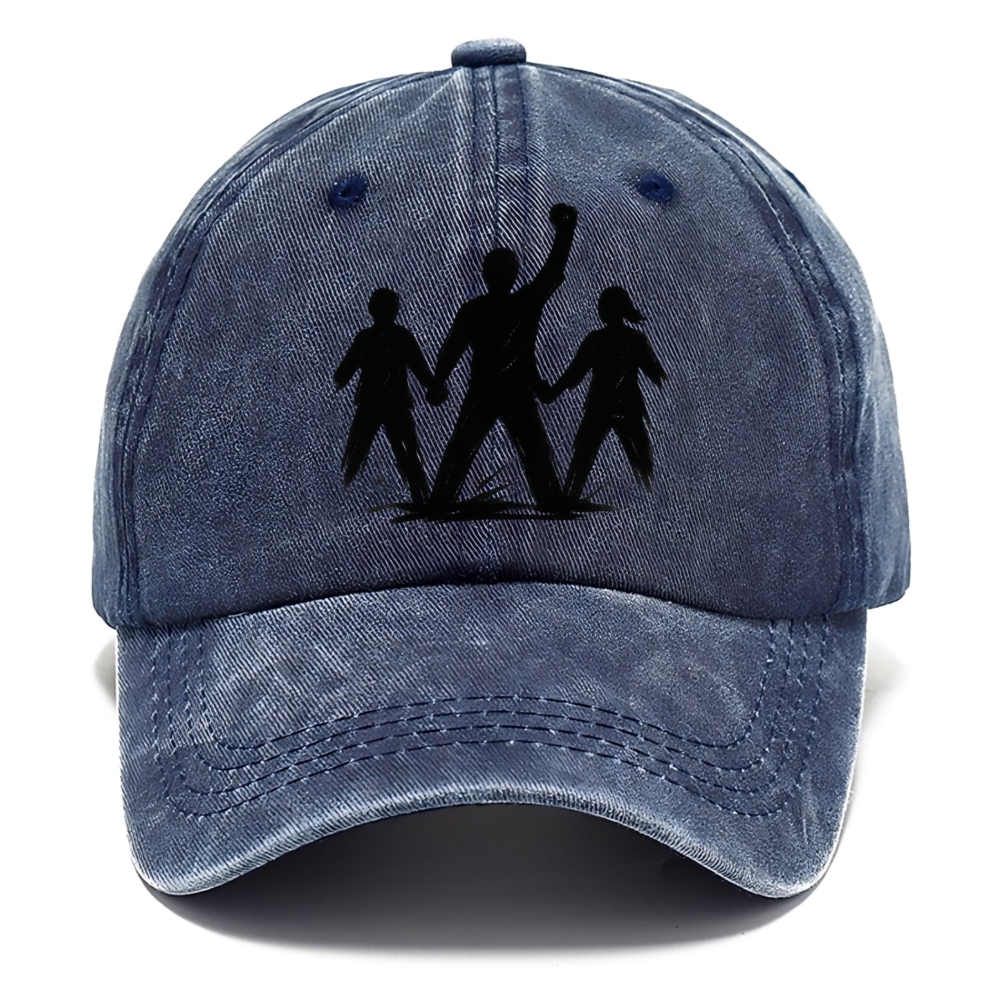 Human chain formation - unity and protection ink brushwork - Classic Cap - Twilight Navy(Blue)