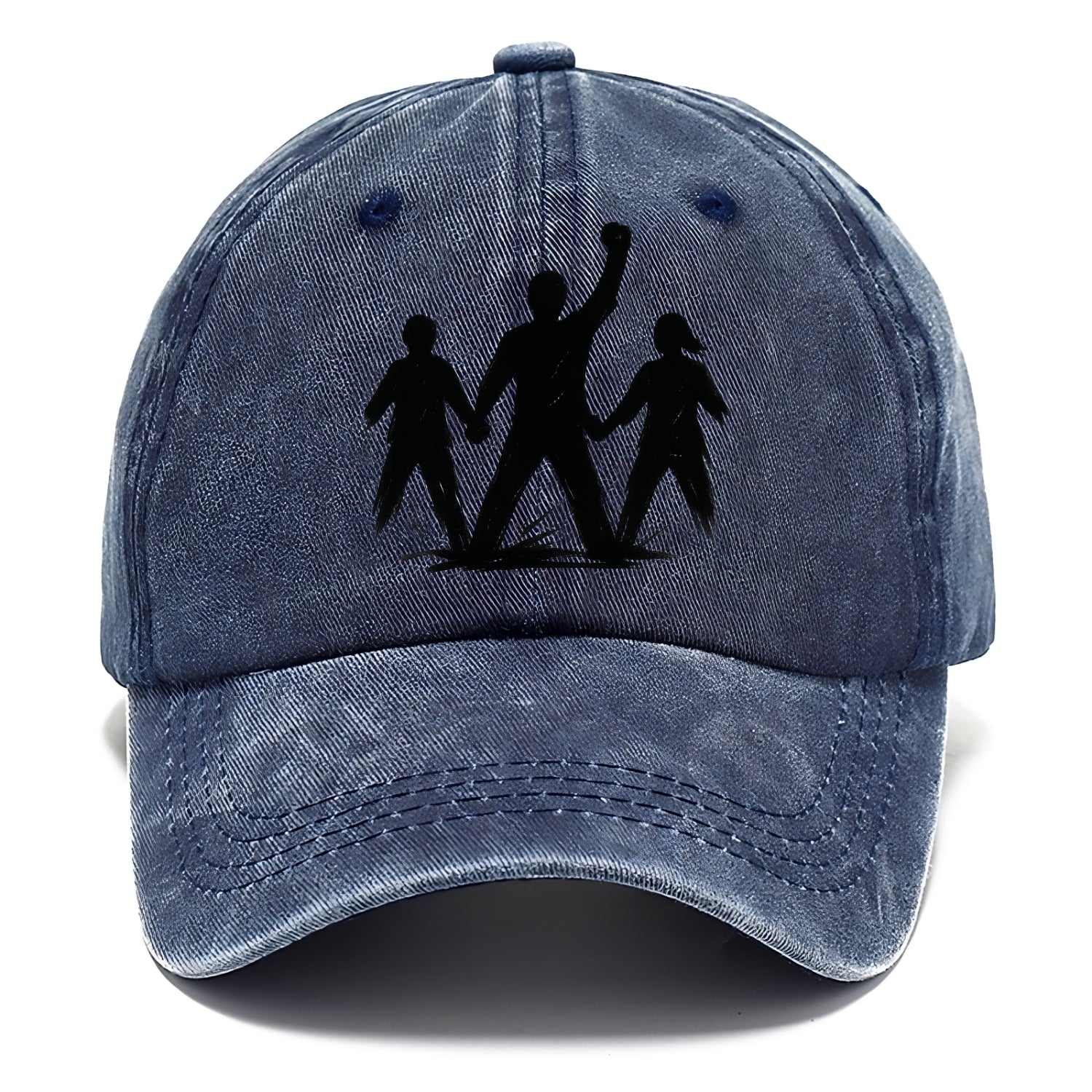 Human chain formation - unity and protection ink brushwork - Classic Cap - Twilight Navy(Blue)