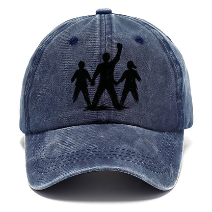 Human chain formation - unity and protection ink brushwork - Classic Cap - Twilight Navy(Blue)