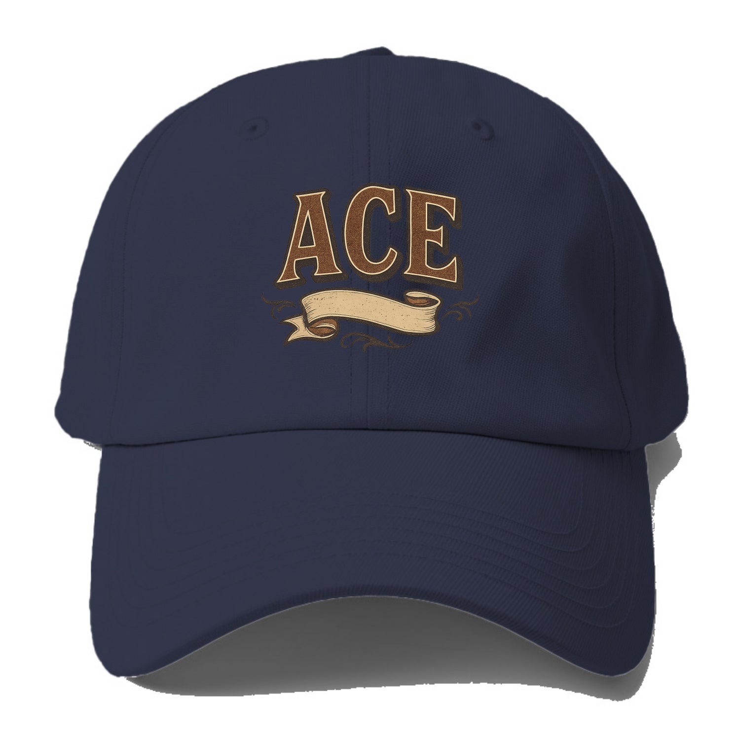 Bold typography design - "ACE" - expert, the best at something - Baseball Cap For Big Heads - Twilight Navy(Blue)