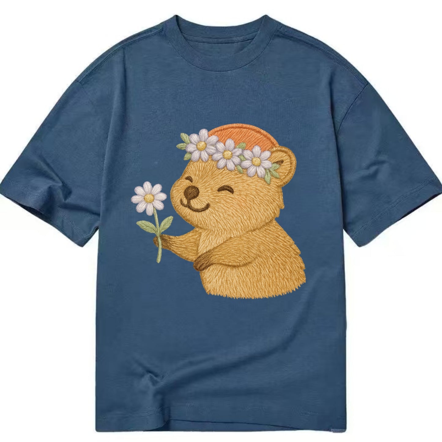 Quokka Daisy Chain - Classic T-shirt - Twilight Navy(Blue)
