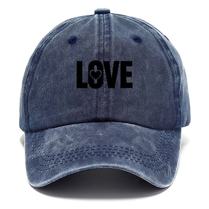 Bold typography design - "LOVE" - universal connection, heart centered - Classic Cap - Twilight Navy(Blue)
