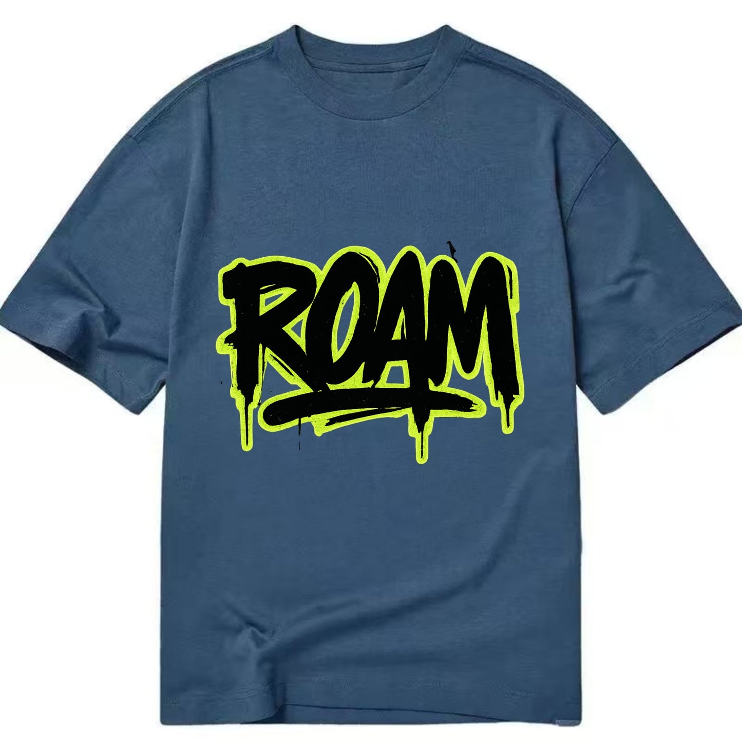Bold typography design - "ROAM" - wander freely, no destination needed - Classic T-shirt - Twilight Navy(Blue)