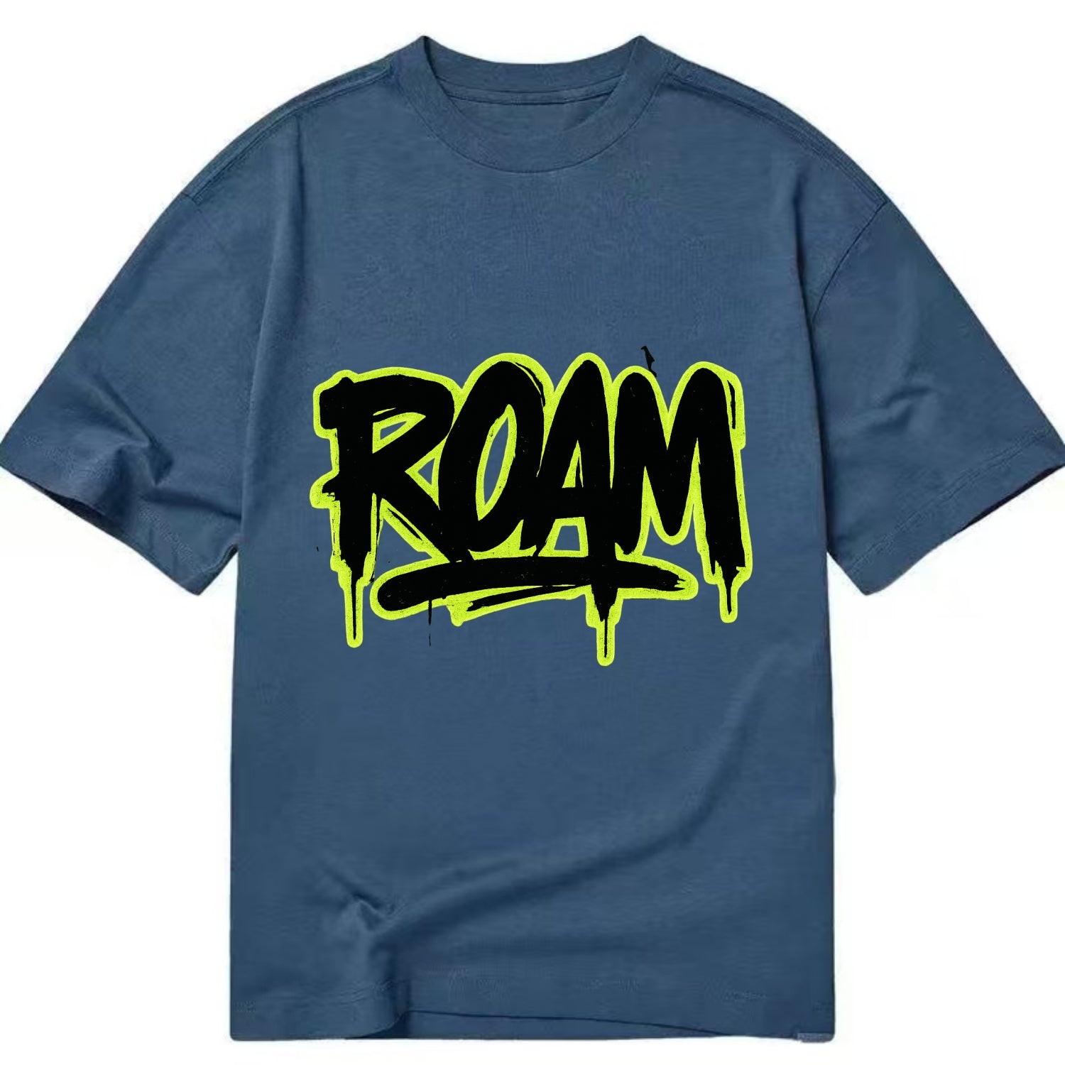 Bold typography design - "ROAM" - wander freely, no destination needed - Classic T-shirt - Twilight Navy(Blue)