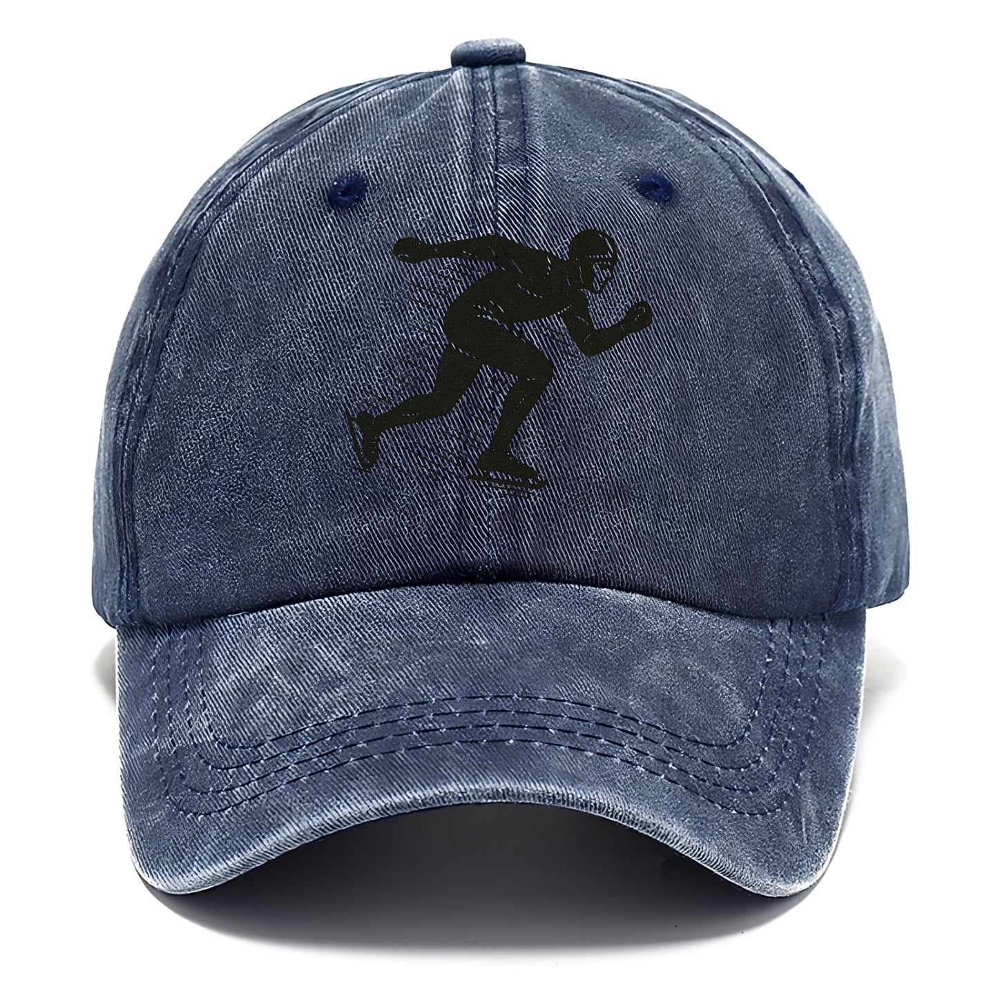 Speed skater in racing crouch - Classic Cap - Twilight Navy(Blue)