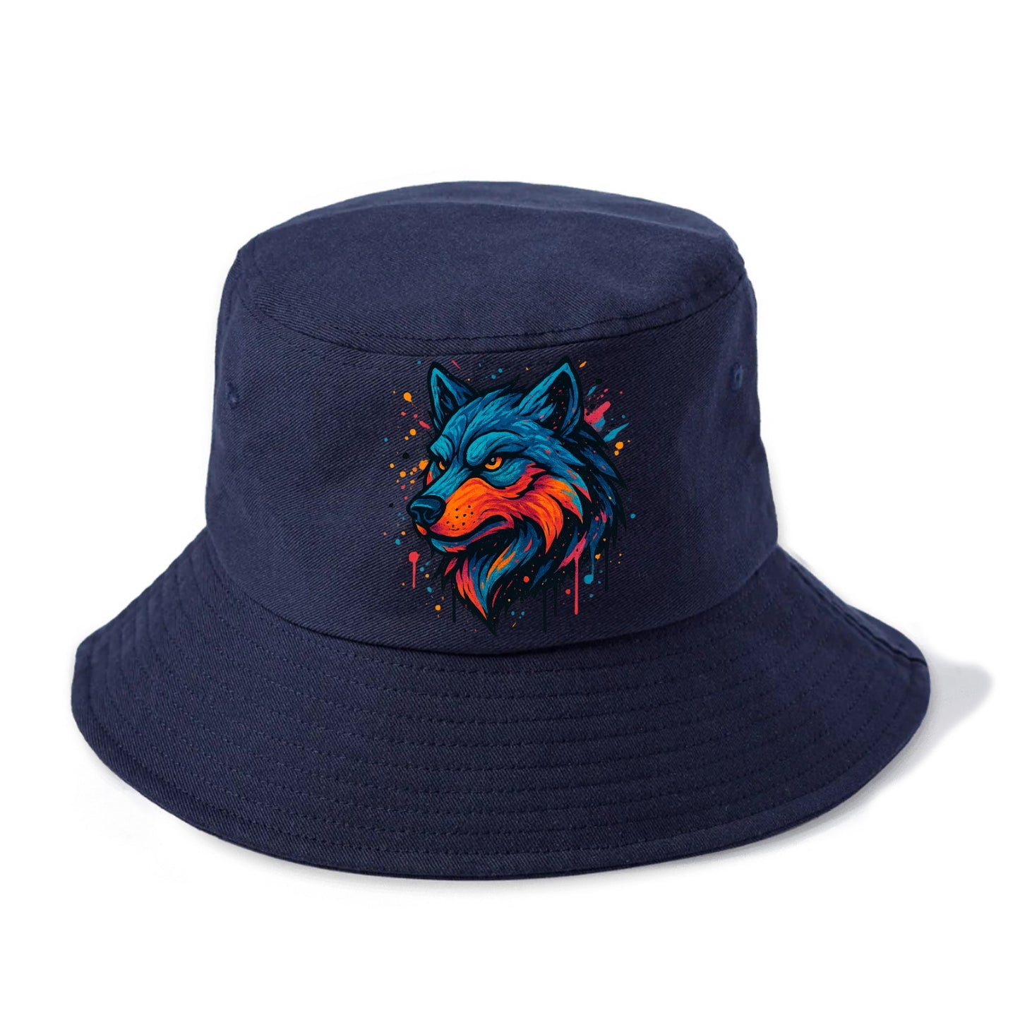 Velvet Wolf Royal  - Bucket Hat - Twilight Navy(Blue)