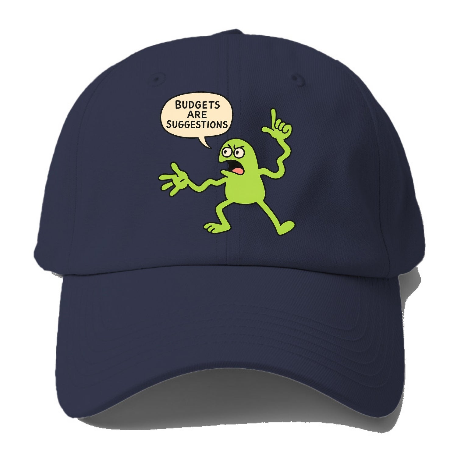 BUDGETS ARE SUGGESTIONS | Rebellious calculator - Baseball Cap - Twilight Navy(Blue)