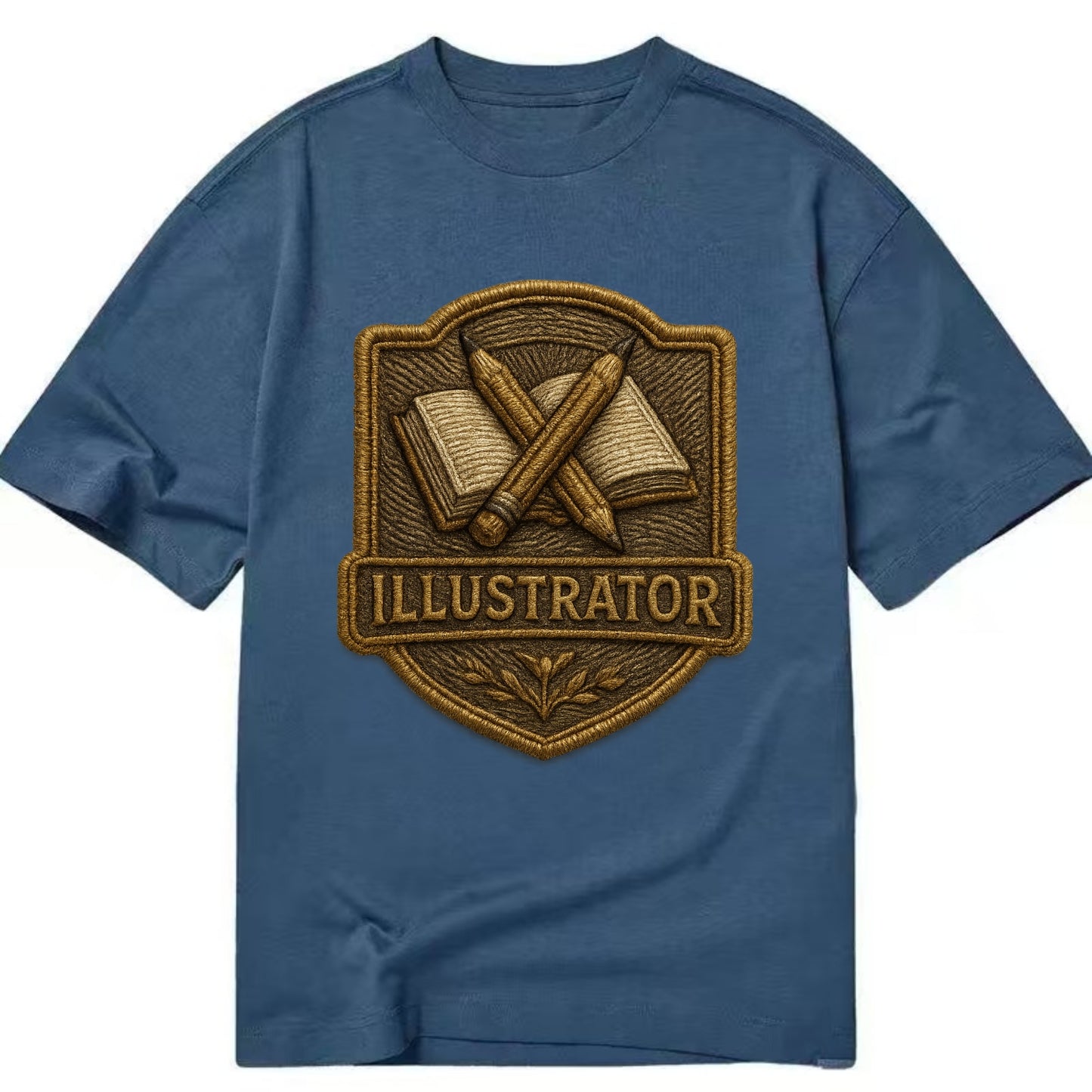 Pencils and sketchbook - illustrator badge - Classic T-shirt - Twilight Navy(Blue)