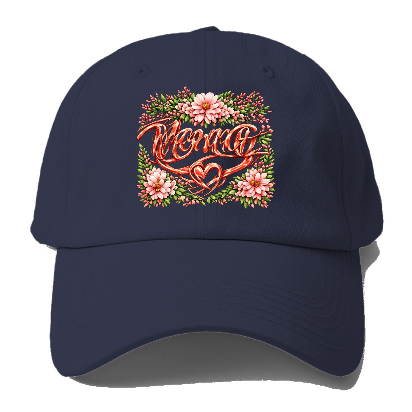 Mama Script - Baseball Cap For Big Heads - Twilight Navy(Blue)
