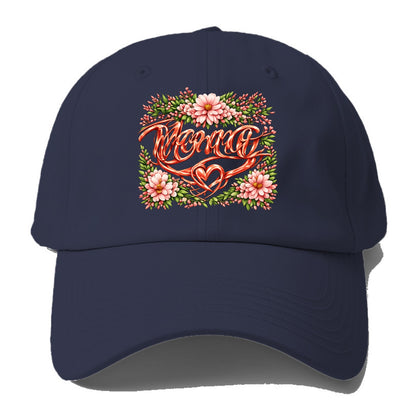 Mama Script - Baseball Cap For Big Heads - Twilight Navy(Blue)