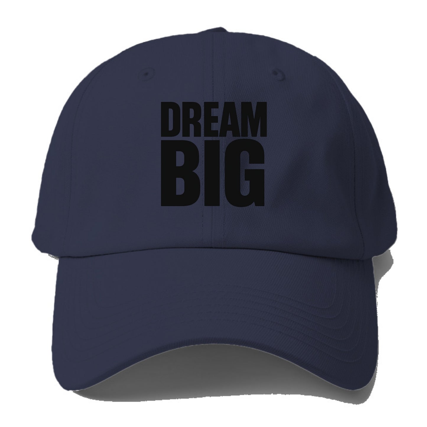 Bold typography design - "DREAM BIG" - ambitious goals, no limits - Baseball Cap - Twilight Navy(Blue)