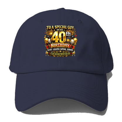 Special 40th Birthday - Baseball Cap For Big Heads - Twilight Navy(Blue)