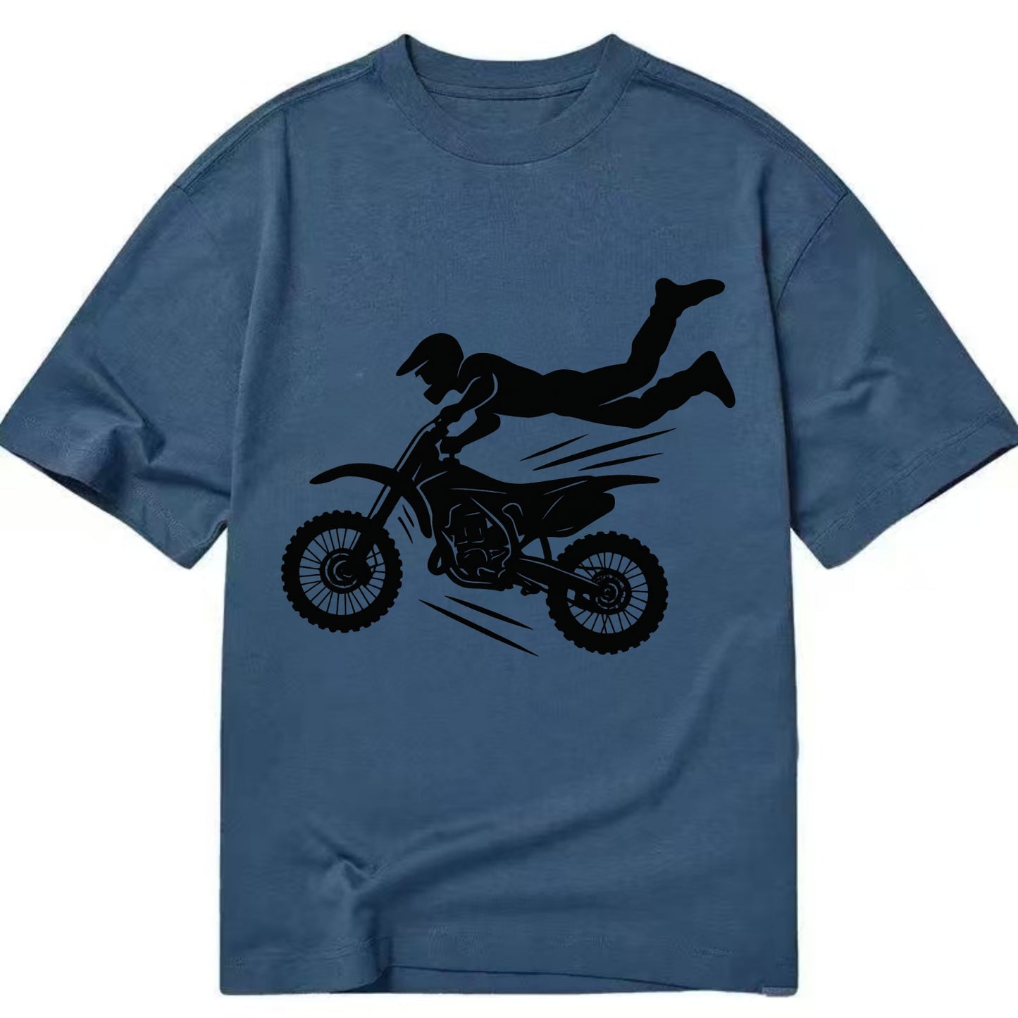 Motocross rider airborne trick - Classic T-shirt - Twilight Navy(Blue)