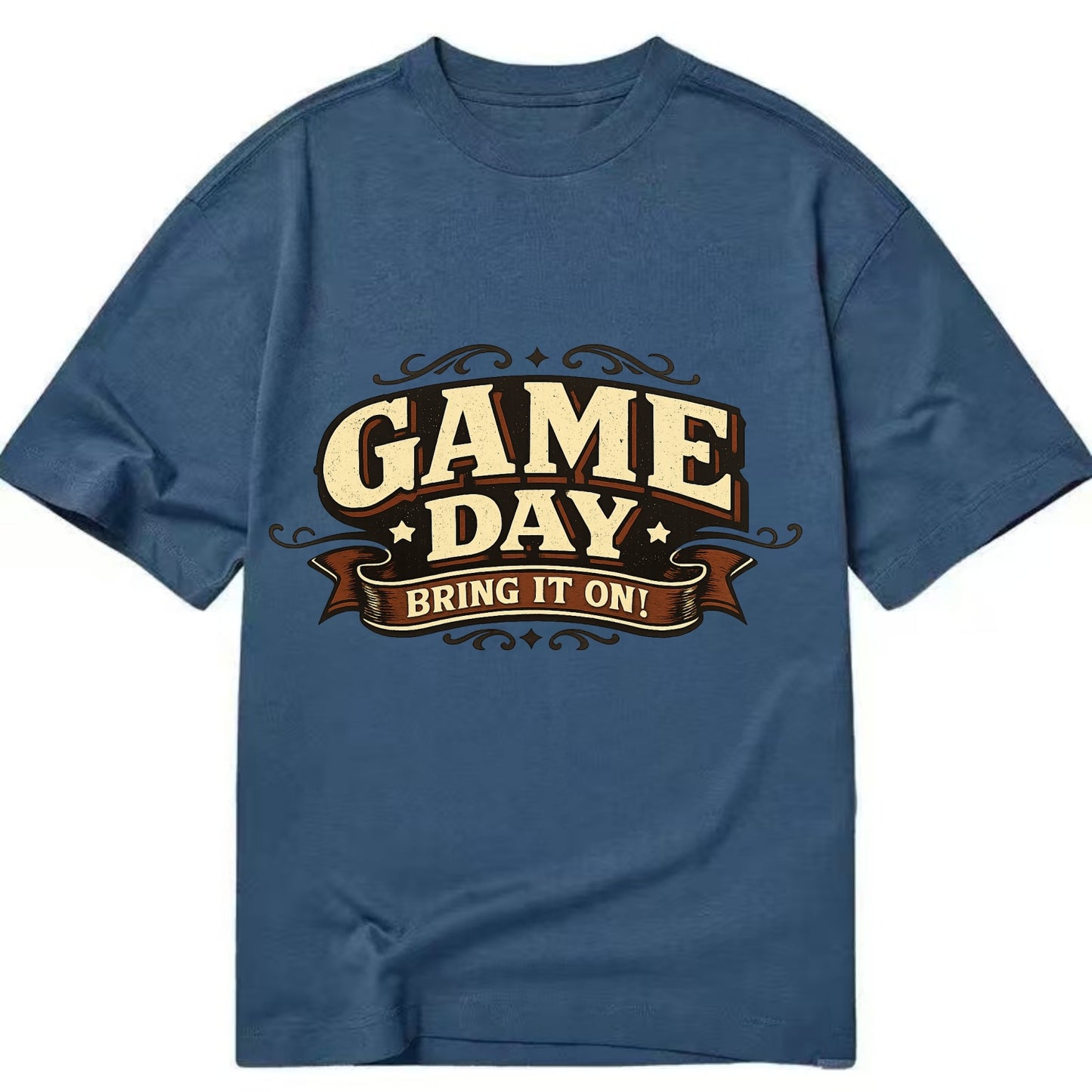 Bold typography design - "GAME DAY" - competition ready, bring it on - Classic T-shirt - Twilight Navy(Blue)