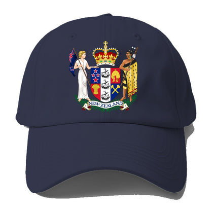 Coat Of Arms Of New Zealand - Baseball Cap For Big Heads - Twilight Navy(Blue)