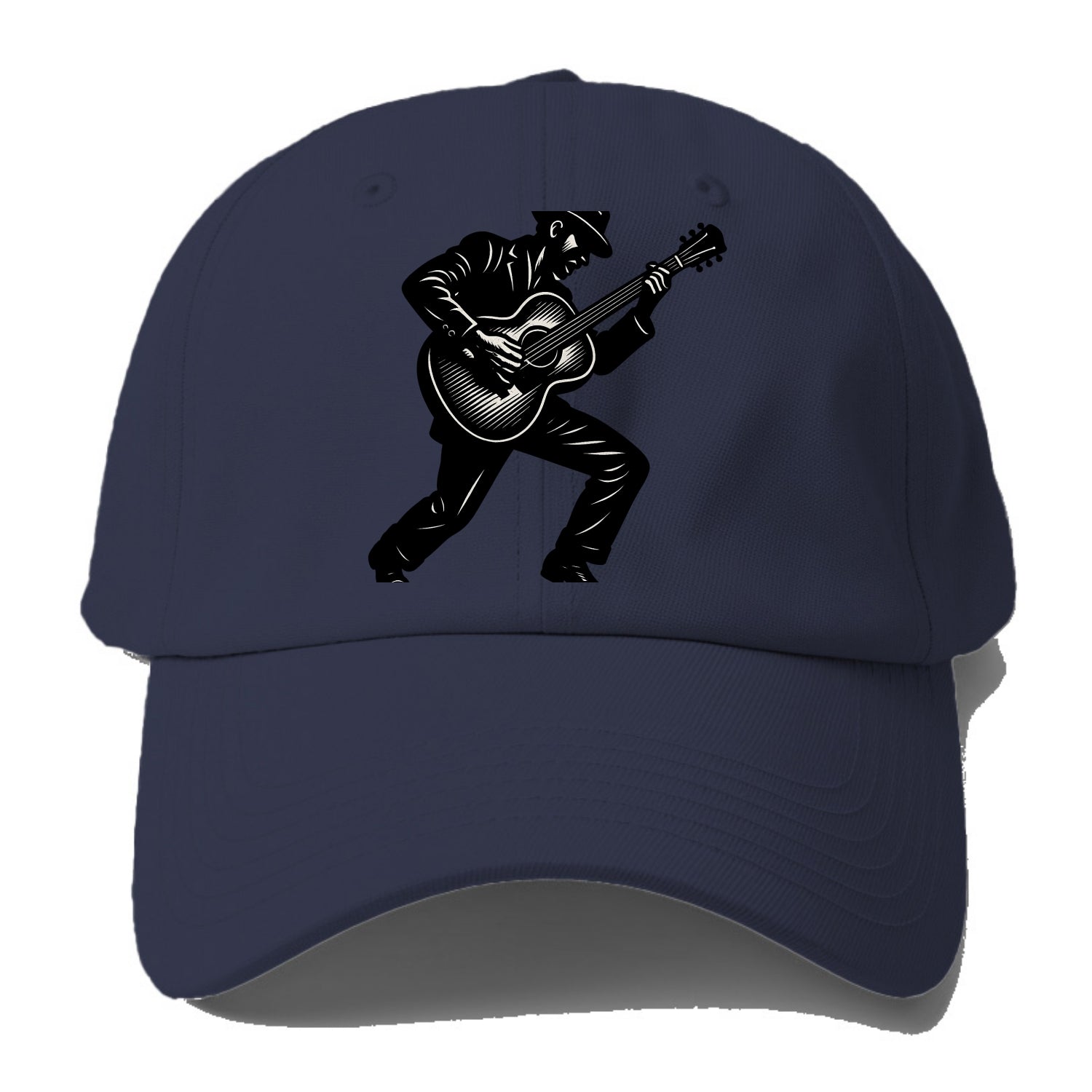 Guitarist playing acoustic guitar - Baseball Cap For Big Heads - Twilight Navy(Blue)