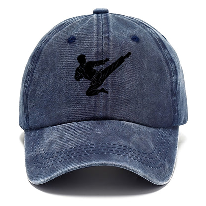 Korean taekwondo flying kick - Classic Cap - Twilight Navy(Blue)