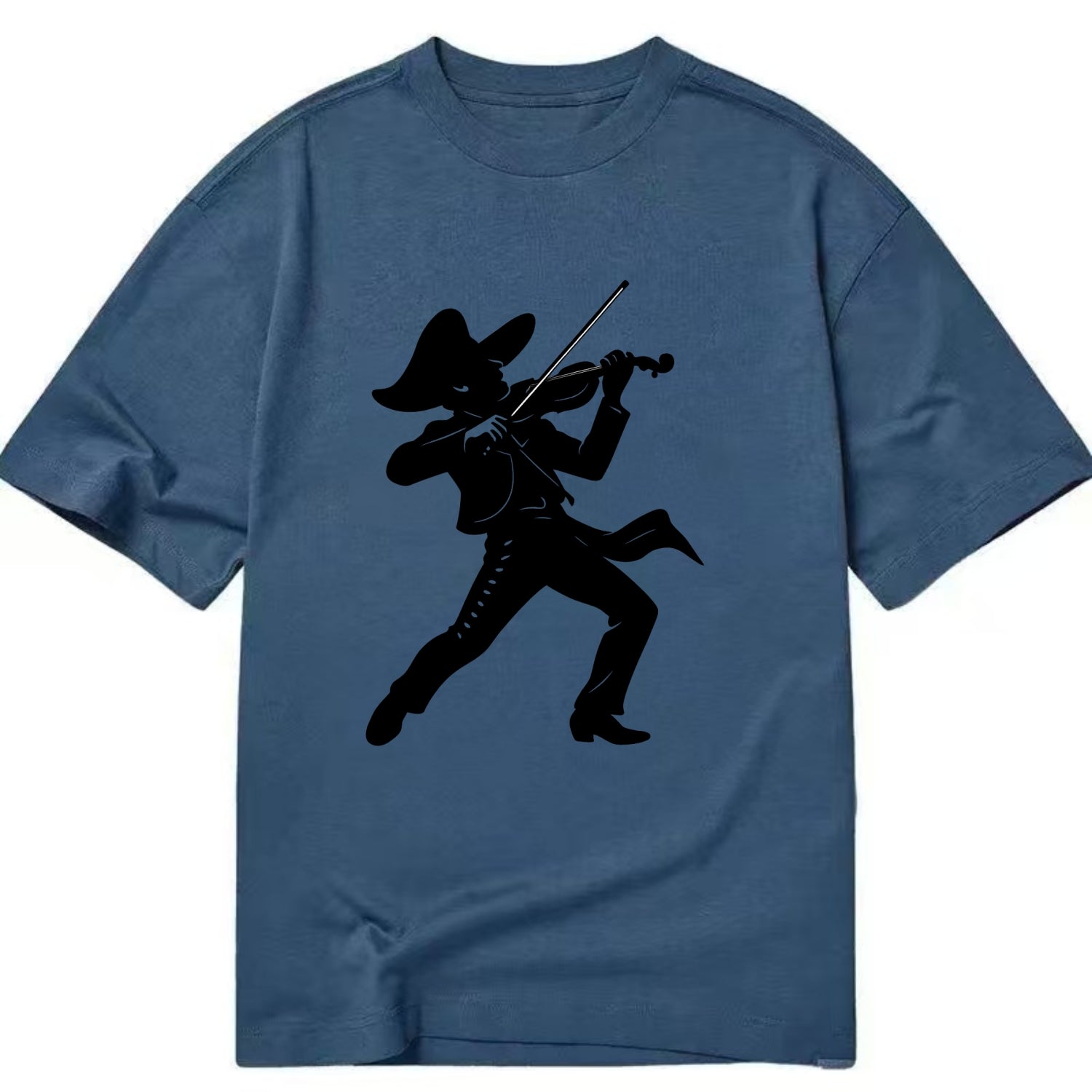Mariachi violinist passionate performance - Classic T-shirt - Twilight Navy(Blue)