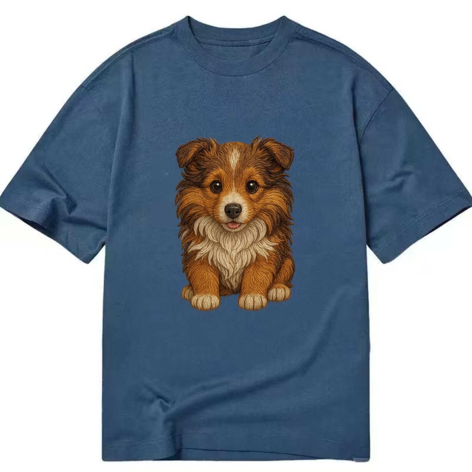 Baby Shetland Sheepdog Puppy - mini collie look, flowing mane, intelligent eyes, - Classic T-shirt - Twilight Navy(Blue)