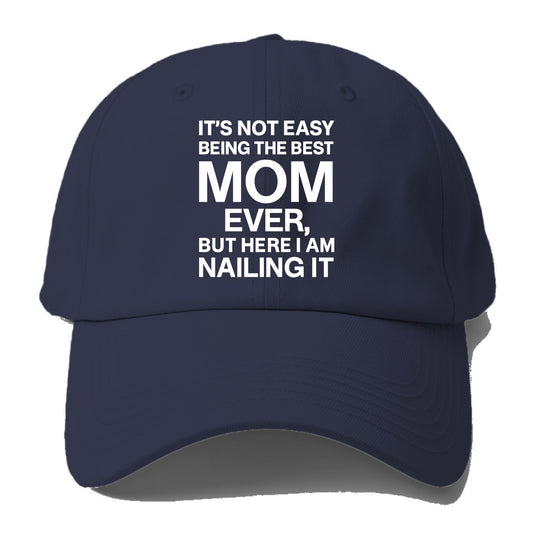 It's not easy being the best HUSBAND ever, but here I am nailing it - Baseball Cap For Big Heads - Twilight Navy(Blue)