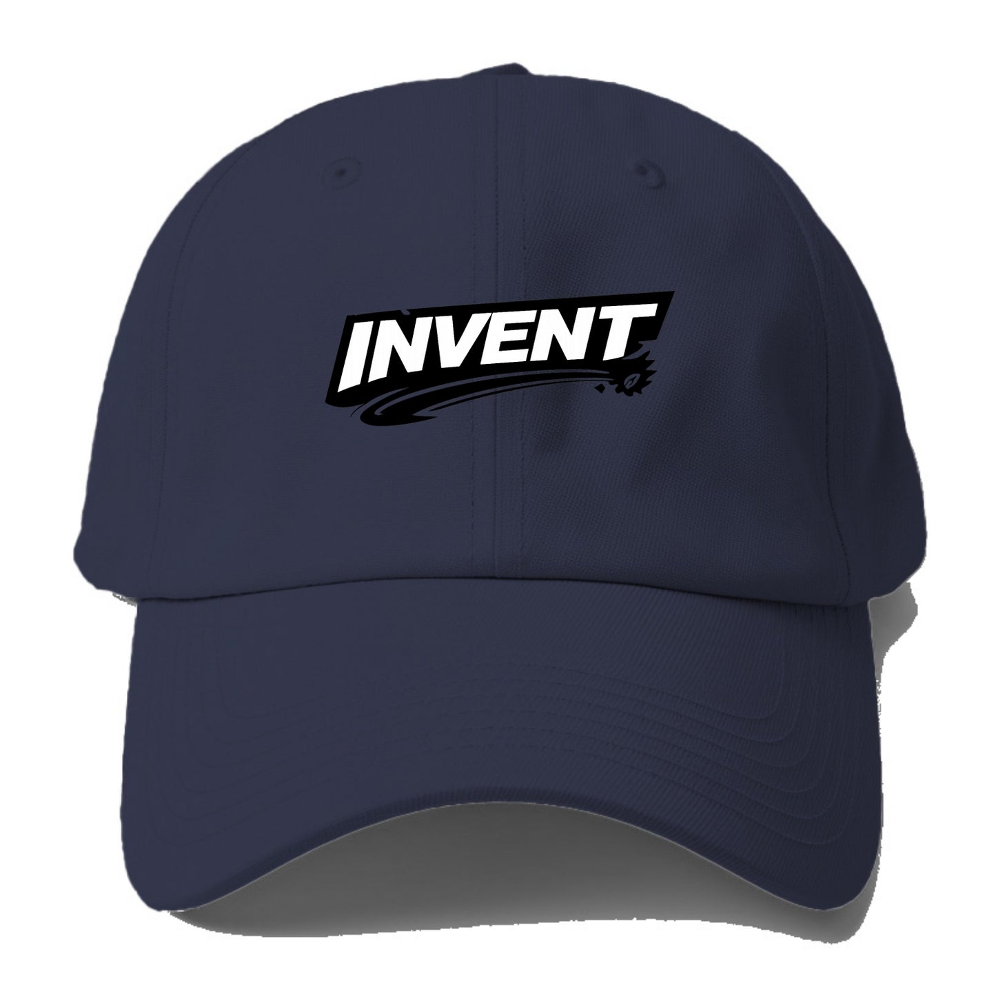 Bold typography design - "INVENT" - creating new things, originating - Baseball Cap - Twilight Navy(Blue)