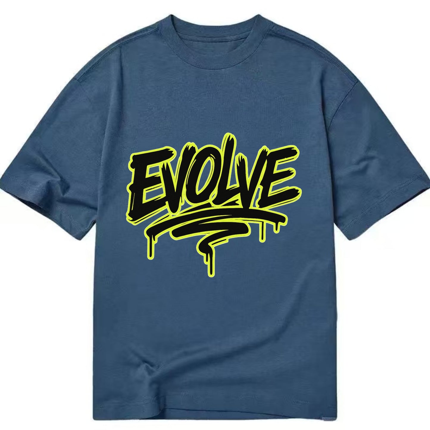 Bold typography design - "EVOLVE" - changing, becoming better - Classic T-shirt - Twilight Navy(Blue)