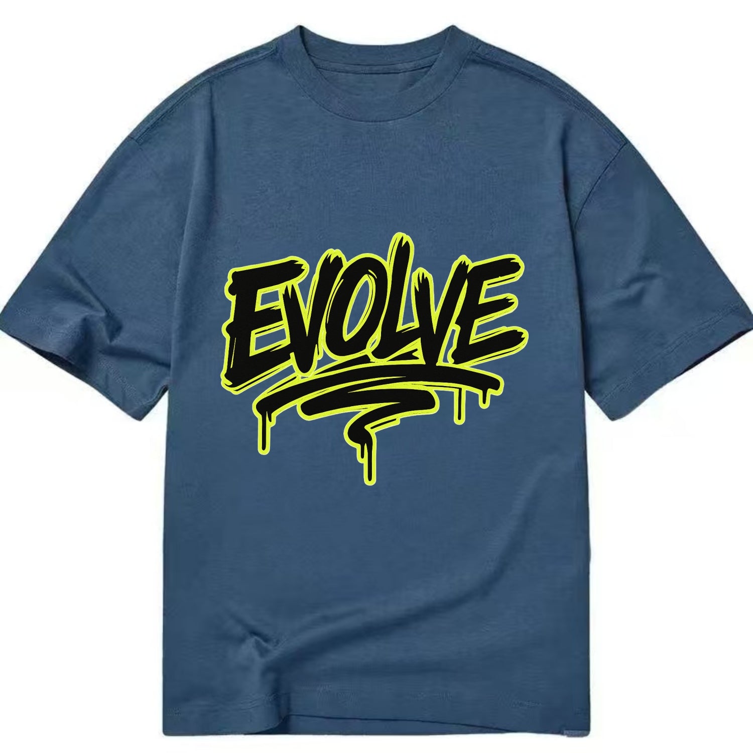 Bold typography design - "EVOLVE" - changing, becoming better - Classic T-shirt - Twilight Navy(Blue)