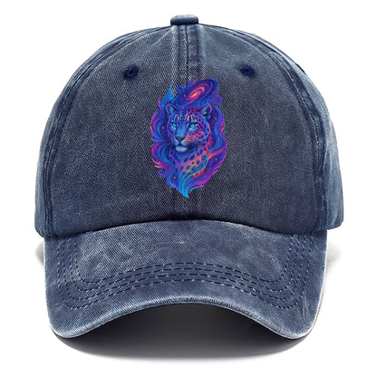 Majestic snow leopard with rainbow gradient spots, crystalline flowing patterns, - Classic Cap - Twilight Navy(Blue)