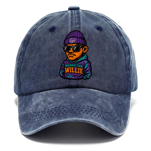 Manhattan Willie wearing Kansas State beanie with powercat patch - Classic Cap