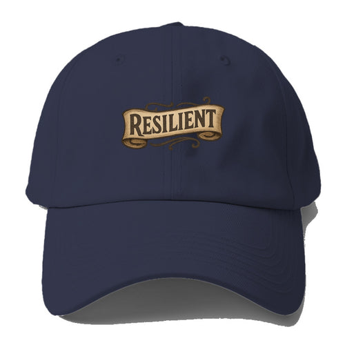 Bold typography design - RESILIENT - bouncing back, unbreakable - Baseball Cap For Big Heads