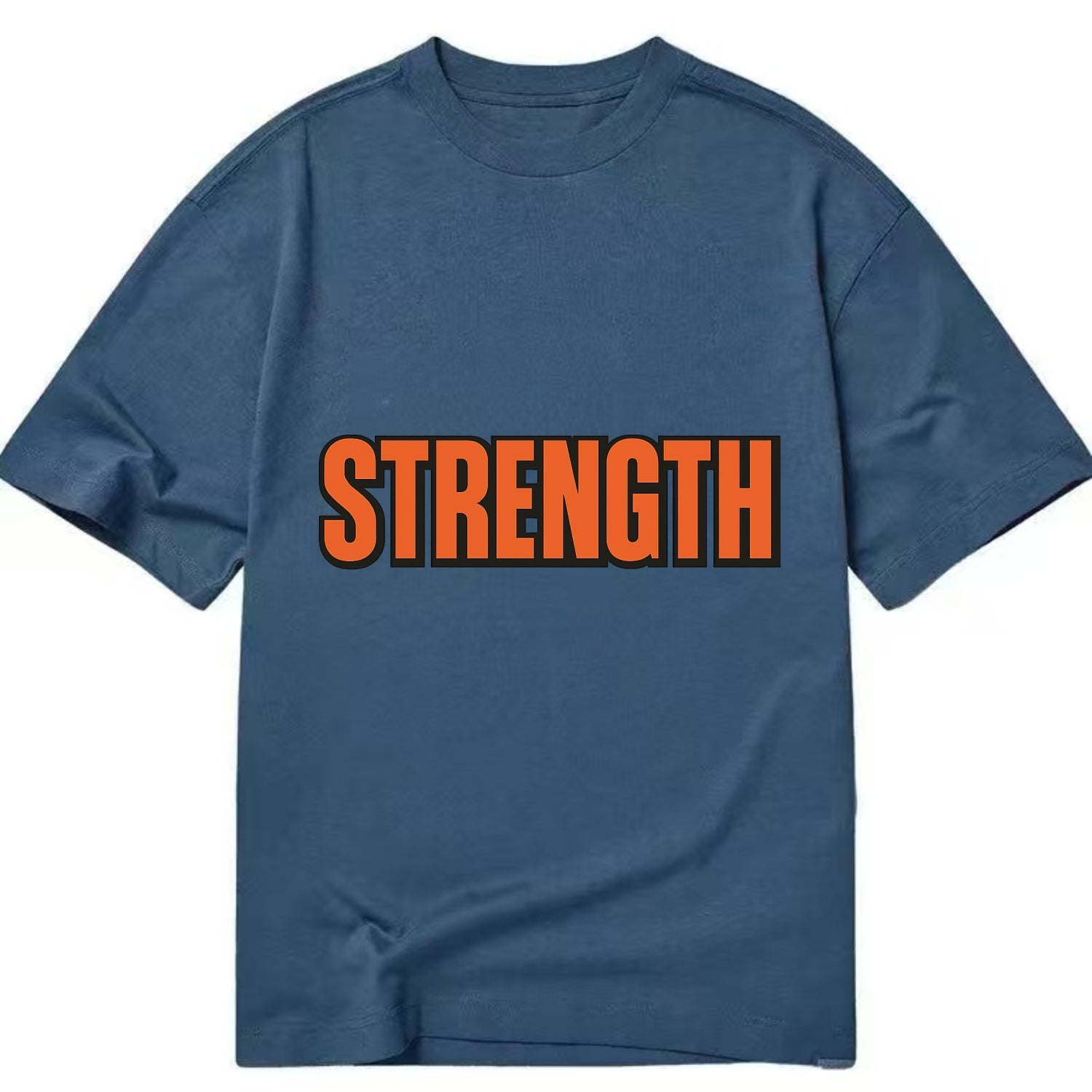 Bold typography design - "STRENGTH" - inner power, resilience, fortitude - Classic T-shirt - Twilight Navy(Blue)