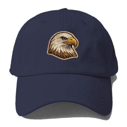 EAGLE HEAD PROFILE - majestic bald eagle in brown, white and gold , American pride - Baseball Cap - Twilight Navy(Blue)