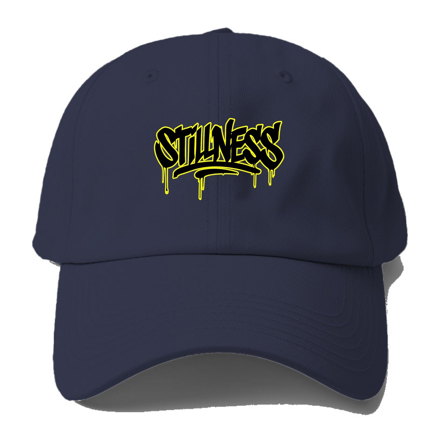 Bold typography design - "STILLNESS" - quiet power, peaceful presence - Baseball Cap For Big Heads - Twilight Navy(Blue)