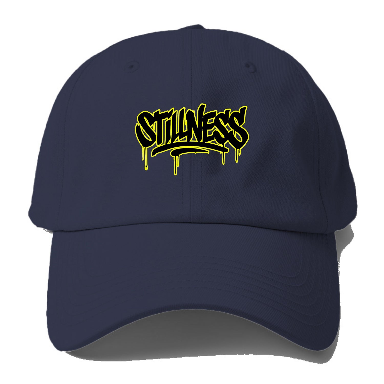 Bold typography design - "STILLNESS" - quiet power, peaceful presence - Baseball Cap For Big Heads - Twilight Navy(Blue)