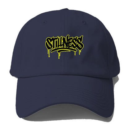 Bold typography design - "STILLNESS" - quiet power, peaceful presence - Baseball Cap For Big Heads - Twilight Navy(Blue)