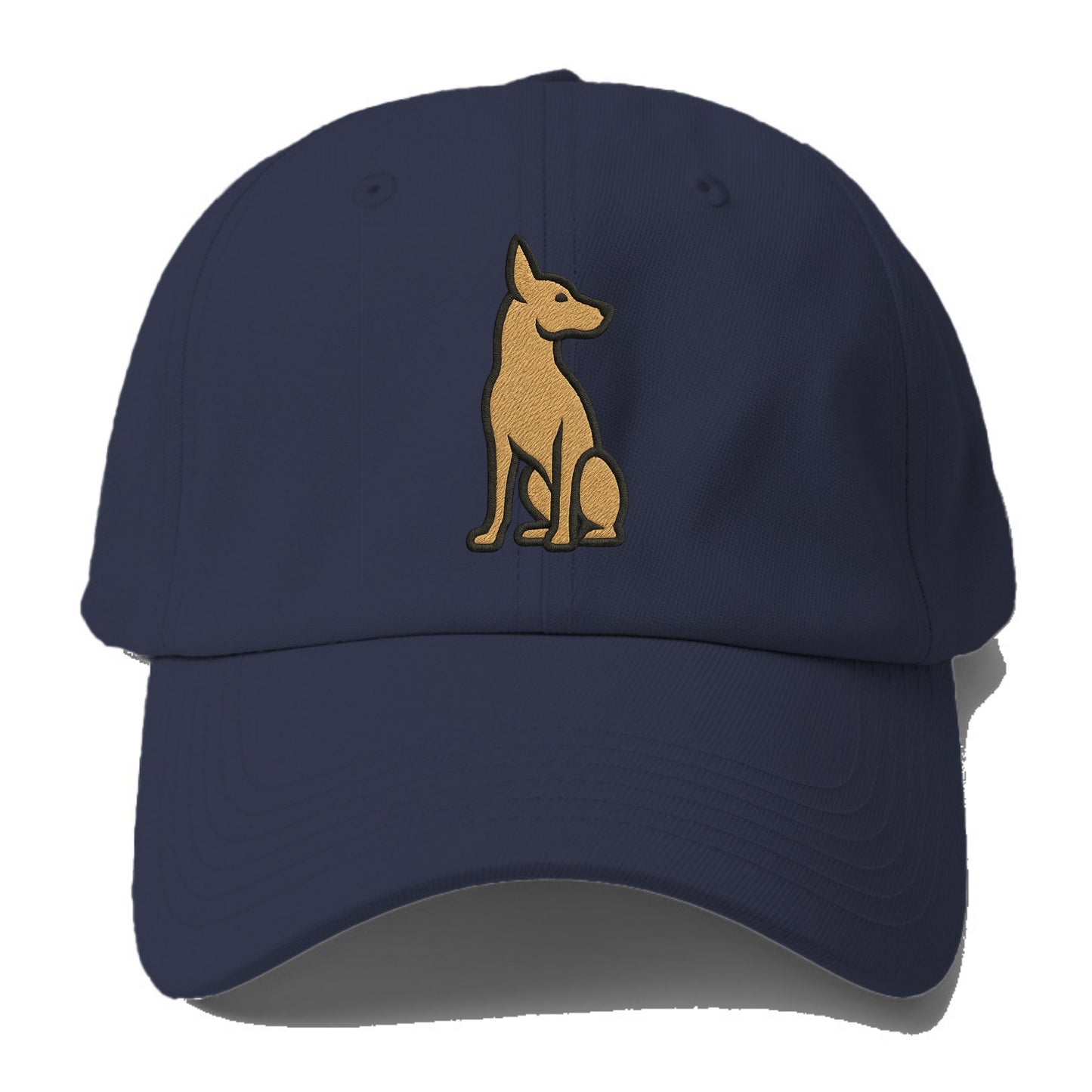 Pharaoh Hound - Tan colored sitting pose Baseball Cap For Big Heads - Twilight Navy(Blue)