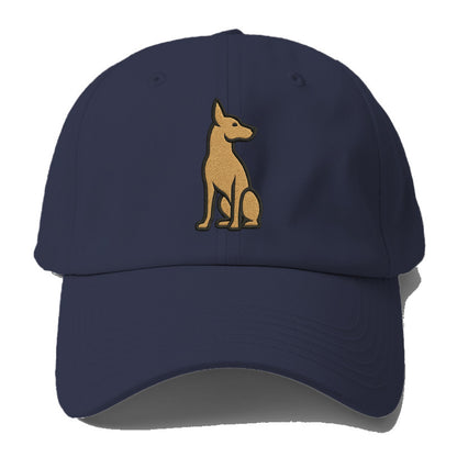 Pharaoh Hound - Tan colored sitting pose Baseball Cap For Big Heads - Twilight Navy(Blue)
