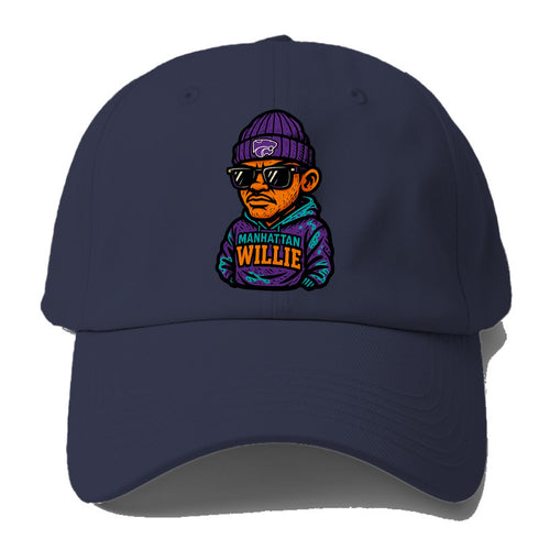 Manhattan Willie wearing Kansas State beanie with powercat patch - Baseball Cap For Big Heads