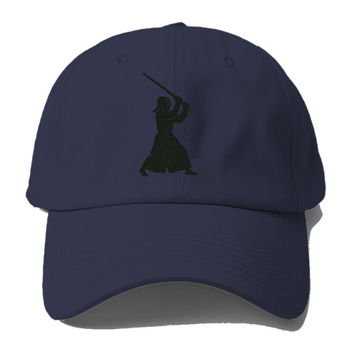 Kendo swordsman in striking stance - Baseball Cap For Big Heads
